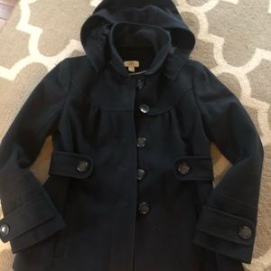 Navy blue hooded jacket